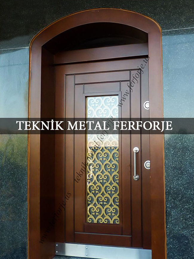 Farklı Çelik Modern Lazer Kesim Desenli Kapı Modeli